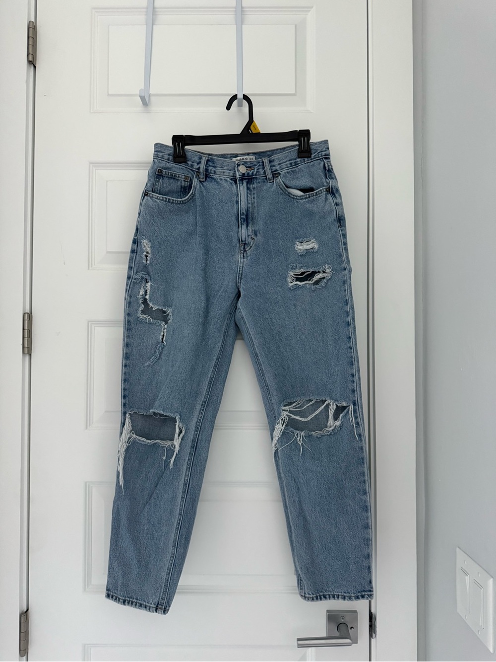 Pull&Bear Light Blue Distressed Boyfriend Jeans